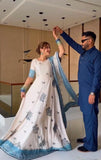 New Party Wear Look Heavy Star Georgette Gown Dupatta & Bottom Set