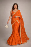 Premium Chinnon Silk Lehenga Saree with Beautiful fall with graceful drape