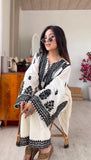 Latest Designer Rayon Butti Silk Co-Ord Set With Embroidery Chain Stitch Work