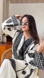 Latest Designer Rayon Butti Silk Co-Ord Set With Embroidery Chain Stitch Work