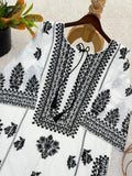 Latest Designer Rayon Butti Silk Co-Ord Set With Embroidery Chain Stitch Work