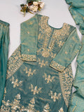 New Designer Party Wear Look Top-Plazzo and Dupatta With Heavy Embroidery Beads Work