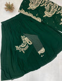 Latest Party Wear Lehenga Blouse And Shruge With Embroidery Work