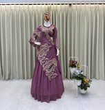 Latest Party Wear Lehenga Blouse And Shruge With Embroidery Work