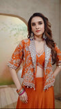Designer Party Wear Koti with Lehenga  With Beautiful  Rangoli Silk Fabric