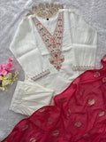 Roman Silk with Beautiful Embroidery With Sequence Work Salwar Kameez