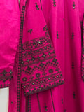 Designer Rayon Cotton Top Bottom And Dupatta Set With Embroidery And Sequence Work