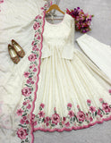 Pure Chinon Silk With Heavy Embroidery 5mm Sequence Work Salwar Kameez
