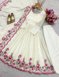 Pure Chinon Silk With Heavy Embroidery 5mm Sequence Work Salwar Kameez