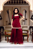 New Designer Heavy Faux Georgette Silk Top-Bottom And Dupatta Set