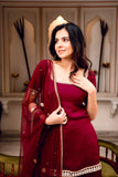 New Designer Heavy Faux Georgette Silk Top-Bottom And Dupatta Set