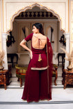New Designer Heavy Faux Georgette Silk Top-Bottom And Dupatta Set