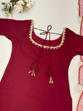 New Designer Heavy Faux Georgette Silk Top-Bottom And Dupatta Set
