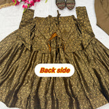 Beautiful Heavy Floral Brocade Jacquard fabric Stitched Anarkali Salwar Kameez