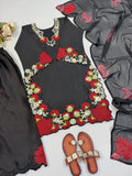 Roman Glass with Embroidery Sequence And Multi Work Beautiful Salwar Kameez