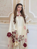 Roman Glass with Embroidery Sequence And Multi Work Beautiful Salwar Kameez