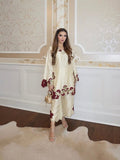 Roman Glass with Embroidery Sequence And Multi Work Beautiful Salwar Kameez