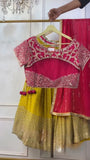 Latest Designer Foux Gorgette Lehenaga Choli With Sequence Work