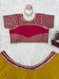 Latest Designer Foux Gorgette Lehenaga Choli With Sequence Work