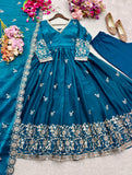 Pure Fendy Satin Silk With Embroidery 5mm Sequences Work Beautiful Salwar Kameez