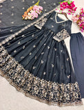 Pure Fendy Satin Silk With Embroidery 5mm Sequences Work Beautiful Salwar Kameez