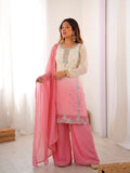 New Designer Collection In Pure Heavy Faux Georgette With Heavy Embroidery-Sequence Work Top-Bottom And Dupatta Set