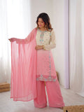 New Designer Collection In Pure Heavy Faux Georgette With Heavy Embroidery-Sequence Work Top-Bottom And Dupatta Set