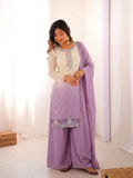 New Designer Collection In Pure Heavy Faux Georgette With Heavy Embroidery-Sequence Work Top-Bottom And Dupatta Set