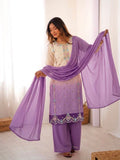 New Designer Collection In Pure Heavy Faux Georgette With Heavy Embroidery-Sequence Work Top-Bottom And Dupatta Set