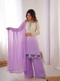 New Designer Collection In Pure Heavy Faux Georgette With Heavy Embroidery-Sequence Work Top-Bottom And Dupatta Set