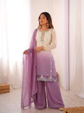 New Designer Collection In Pure Heavy Faux Georgette With Heavy Embroidery-Sequence Work Top-Bottom And Dupatta Set