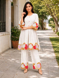 Latest Premium Mul Chanderi Silk Co-ord Set With Embroidery Work