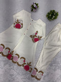 Latest Premium Mul Chanderi Silk Co-ord Set With Embroidery Work