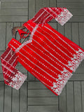Designer Heavy Rangoli Silk With Net Koti Laehgan And Dupatta Set