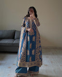 Faux Georgette fabric with inner With Thread & Sequence With Pearl work Salwar Kameez
