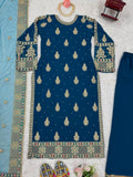 Faux Georgette fabric with inner With Thread & Sequence With Pearl work Salwar Kameez
