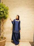 New Designer Natural Crep Silk Top-Bottom And Dupatta Set