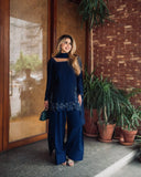 New Designer Natural Crep Silk Top-Bottom And Dupatta Set