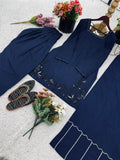 New Designer Natural Crep Silk Top-Bottom And Dupatta Set