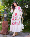 Latest Beutiful Rayon Gown With Embroidery Work