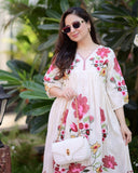 Latest Beutiful Rayon Gown With Embroidery Work