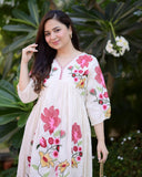 Latest Beutiful Rayon Gown With Embroidery Work