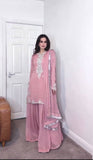 Latrst Heavy Faux Georgette Salwar Kameez With Embroidery Work