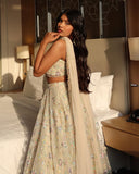 Premium Tabby Silk Embellished With Beautiful Thread Embroidery Work Lehenga Choli