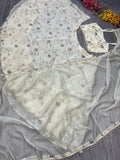 Premium Tabby Silk Embellished With Beautiful Thread Embroidery Work Lehenga Choli