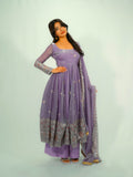 Latest Designer Fandy Silk Gown Bottom And Dupatta Set
