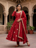 Lates Designer SAlwar Kameez With Crunchy Silk Fabric With Embroidered Sequence Work