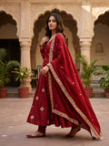 Lates Designer SAlwar Kameez With Crunchy Silk Fabric With Embroidered Sequence Work