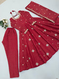 Lates Designer SAlwar Kameez With Crunchy Silk Fabric With Embroidered Sequence Work