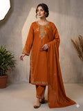 Latest Beautiful Roman Silk Plazzo Suit With Embroidery Work